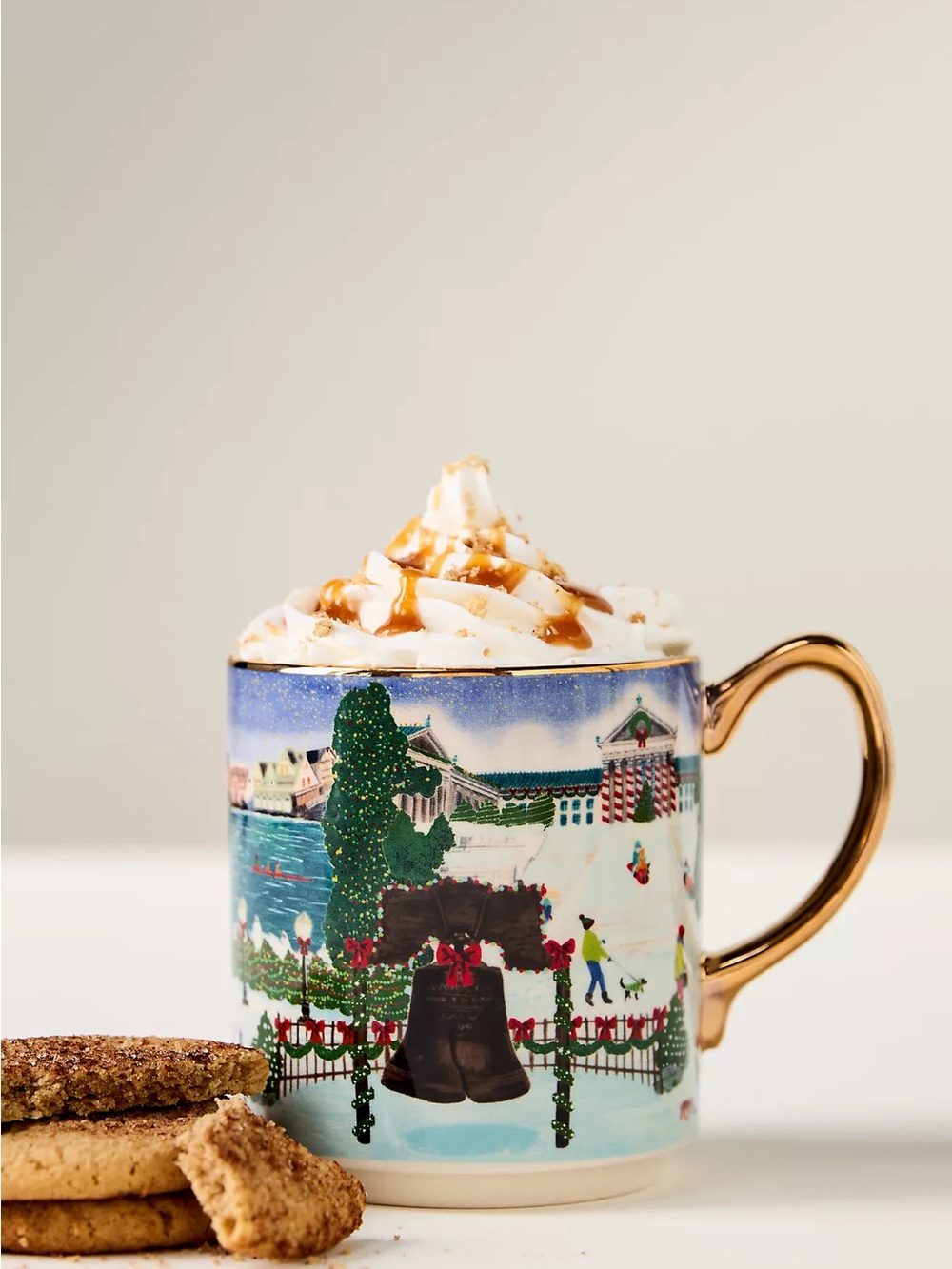 NWT Holiday Mug with Philadelphia Motif - Anthropologie 2024
